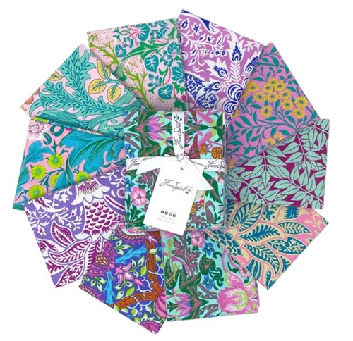 Fabric FreeSpirit Kaffe x Morris & Co. Saturday Stash Fat Quarter Bundle FB4FQKW.KFXMORRIS