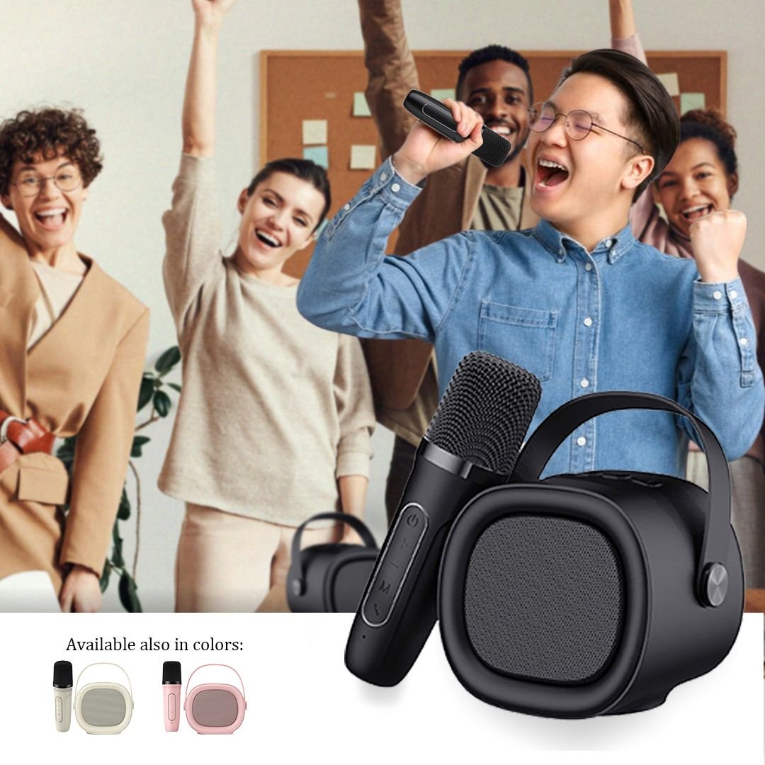 Edge Collections-Portable Karaoke Machine with LED Light Show-1 pcs