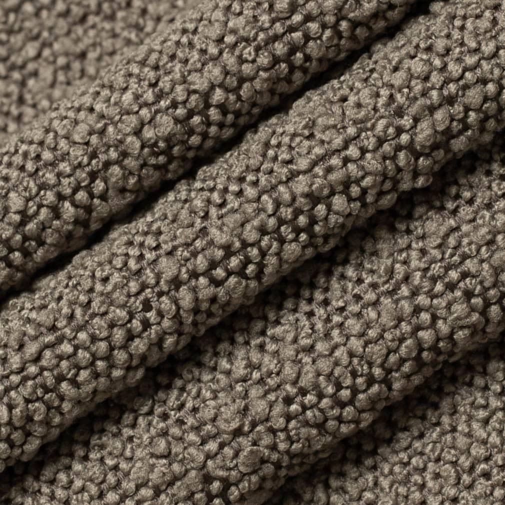 Brown Boucle Textured Upholstery Fabric by The Yard - SKU: Kenley Latte