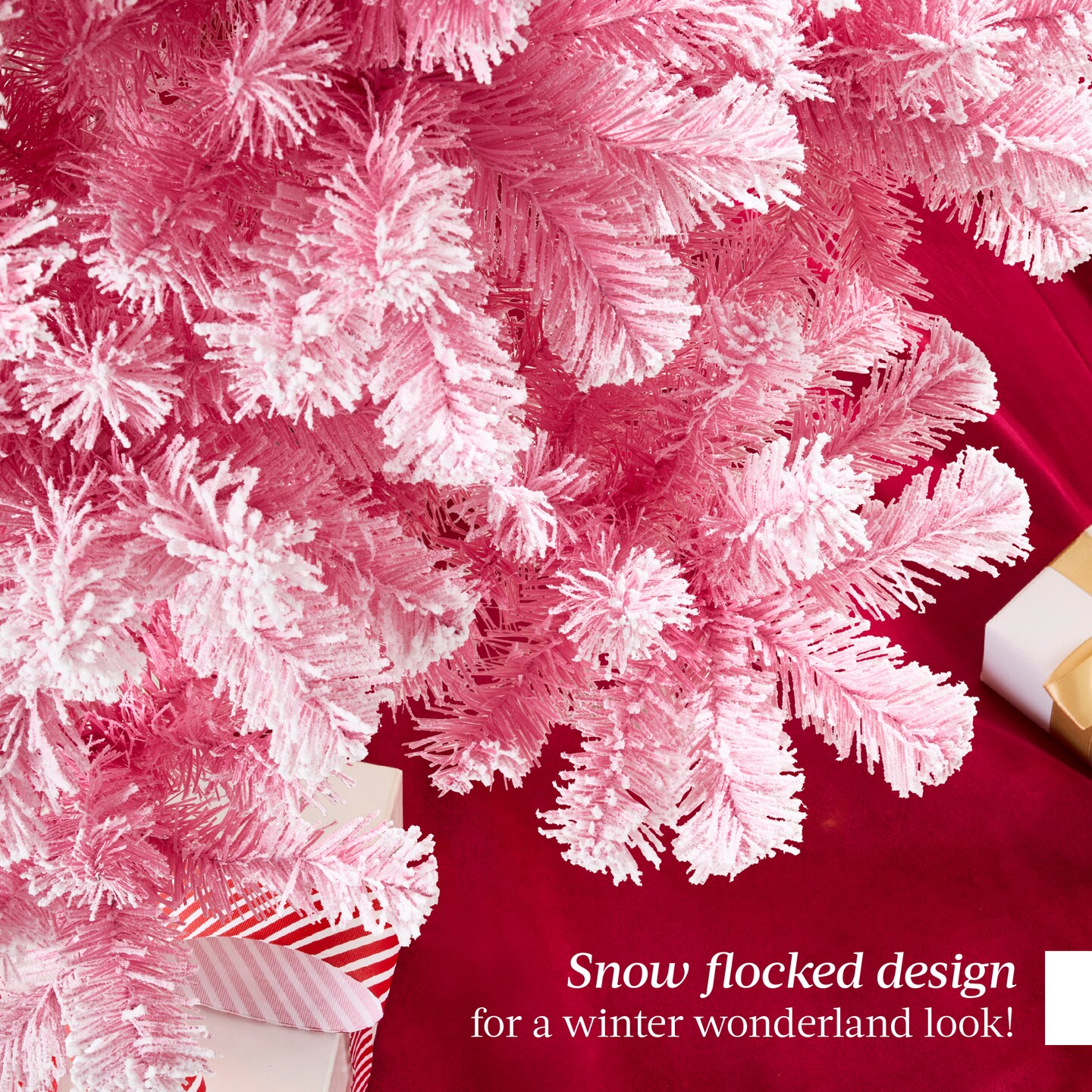 Best Choice Products Artificial Flocked Christmas Tree, 6ft Premium Unlit Colorful Pine Holiday Décor w/Stand