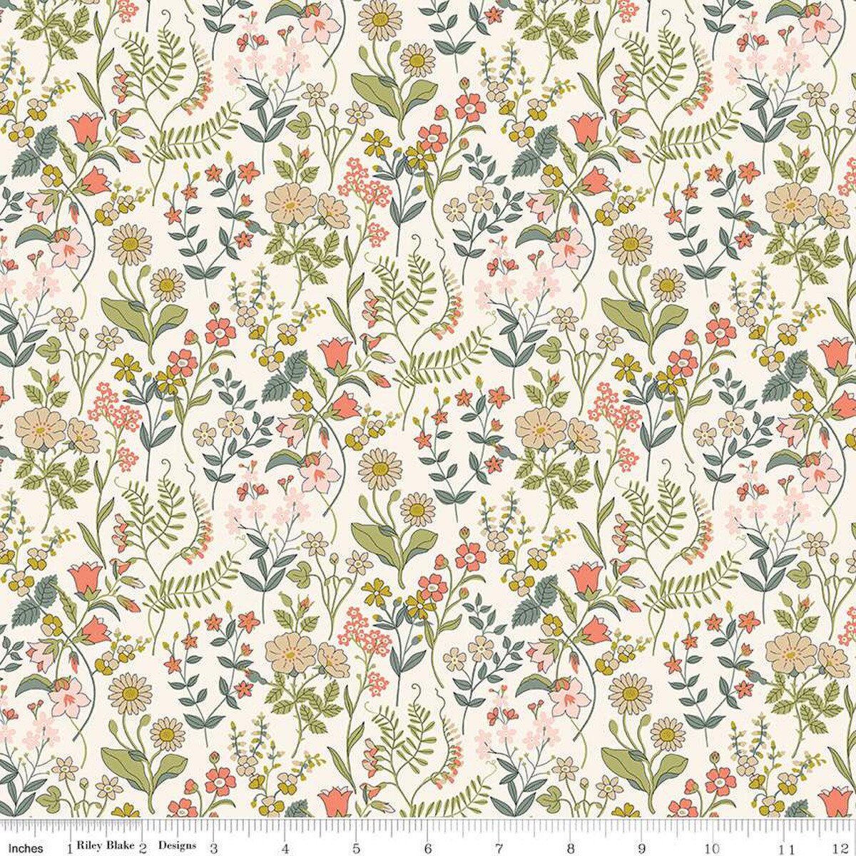 Fabric Liberty Lola Scatter C Botanist's Walk by the Quarter Yard 01667411C