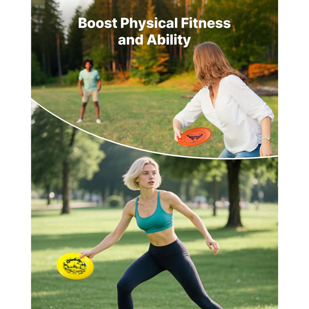 Disc Golf Set 5 Plus 1 Premium TPE Discs with Driver Mid Range