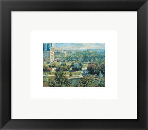 Framed Art Claude Monet View of Tuileries Gardens - 8x10 Impressionist