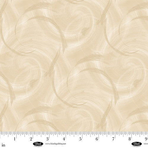 Fabric Blank Quilting Cream Semi Circle Texture Spin Flannel 108" Wide Back by the Quarter Yard 3995F-41