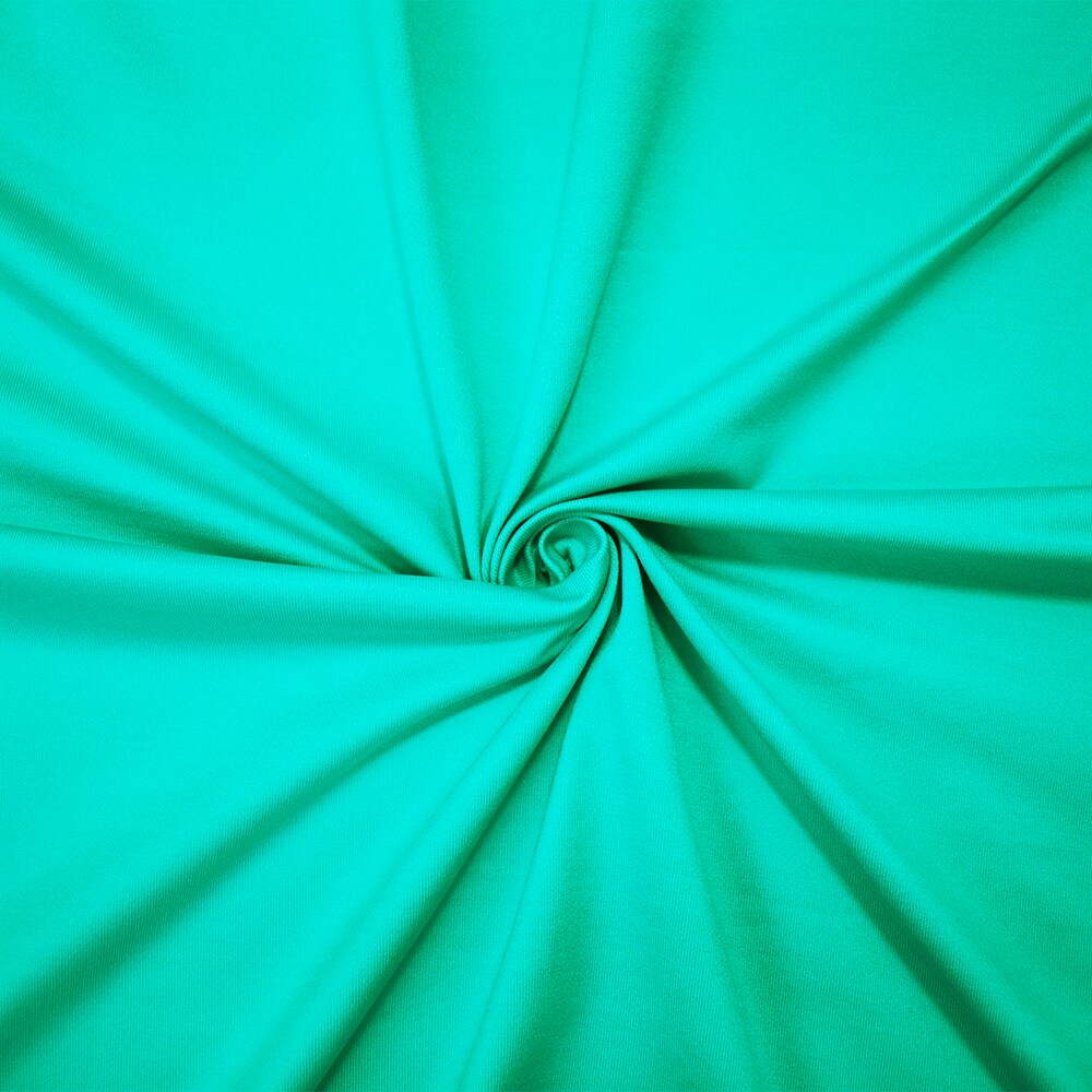 Turquoise Poly Stretch Spandex Solid Activewear Knit Fabric By the Yard