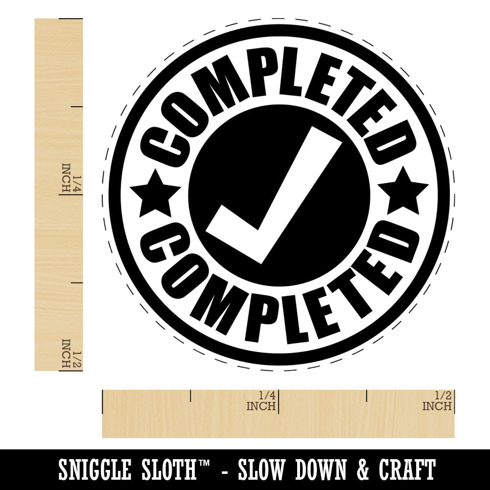 Completed Check Mark Teacher School Rubber Stamp for Stamping Crafting Planners