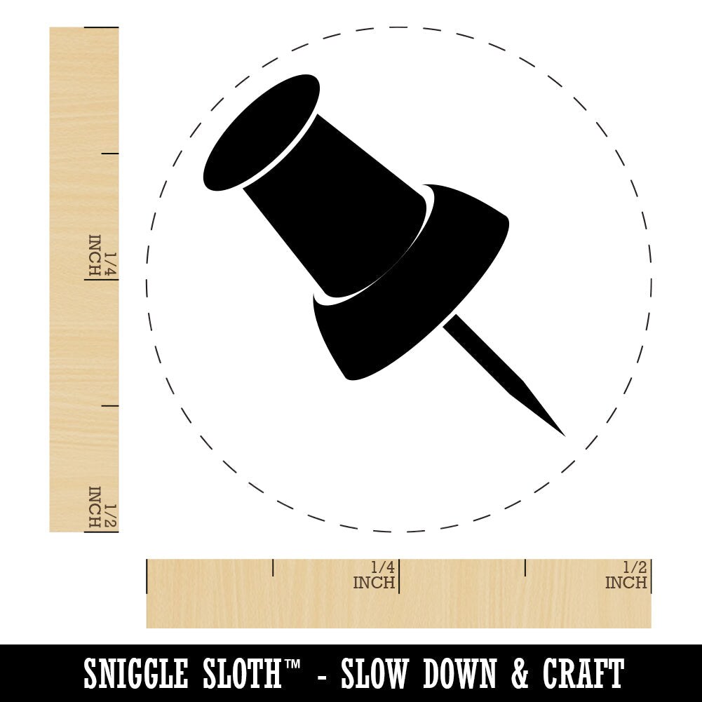 Push Pin Thumbtack Rubber Stamp for Stamping Crafting Planners