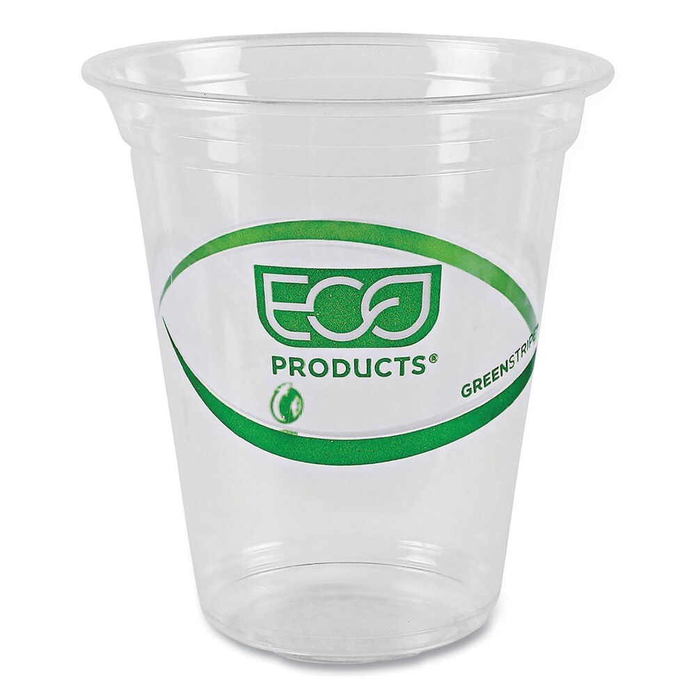 Eco-Products GreenStripe 16 oz. Renewable and Compostable Cold Cups - Clear (20 Packs/Carton)