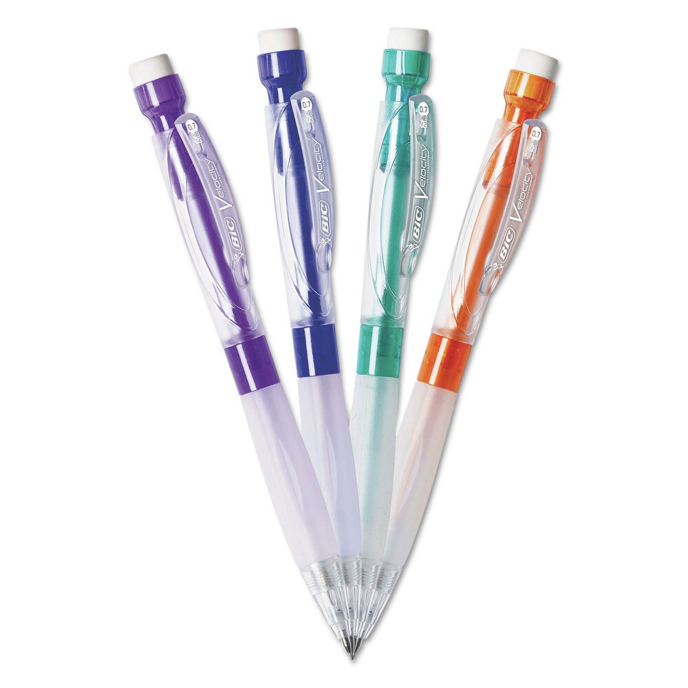BIC Velocity Max 0.7 millimeter HB (No. 2) Pencil - Black Lead/Assorted Barrel (2/Pack)