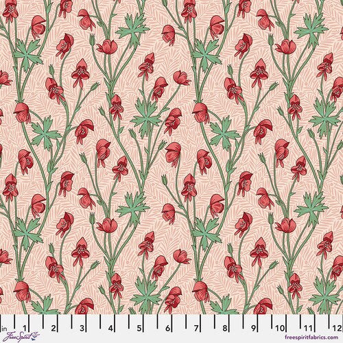 Fabric FreeSpirit Morris & Co. Fuchsia Monkshood Bedford Park by the Quarter Yard PWWM139.FUCHSIA