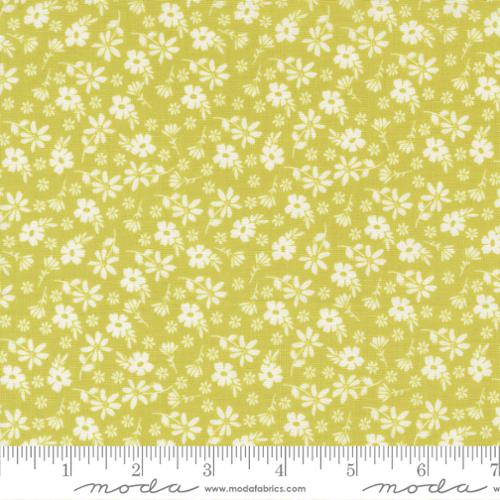 Fabric Moda Chartreuse Blossoms Delightfully Yours by the Quarter Yard 37701-14