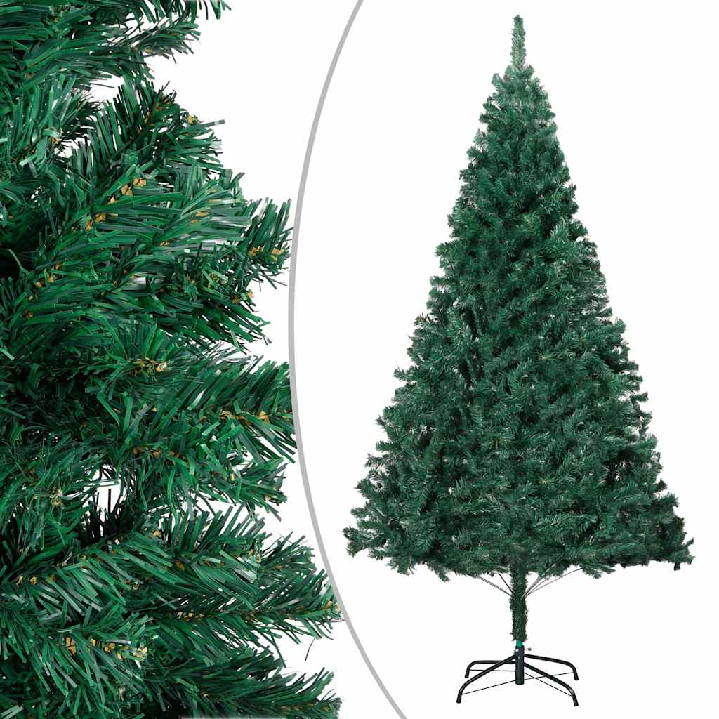 vidaXL Artificial Christmas Tree Green PVC, steel, plastic Large