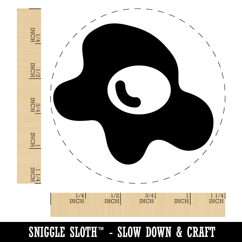Egg Cooked Sunny Side Up Rubber Stamp for Stamping Crafting Planners