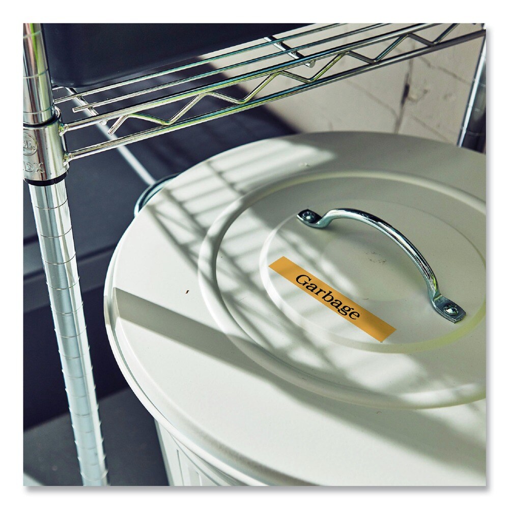 Brother P-Touch 0.7 in. x 16.4 ft. TZ Standard Adhesive Laminated Labeling Tape - Black on Fluorescent Orange