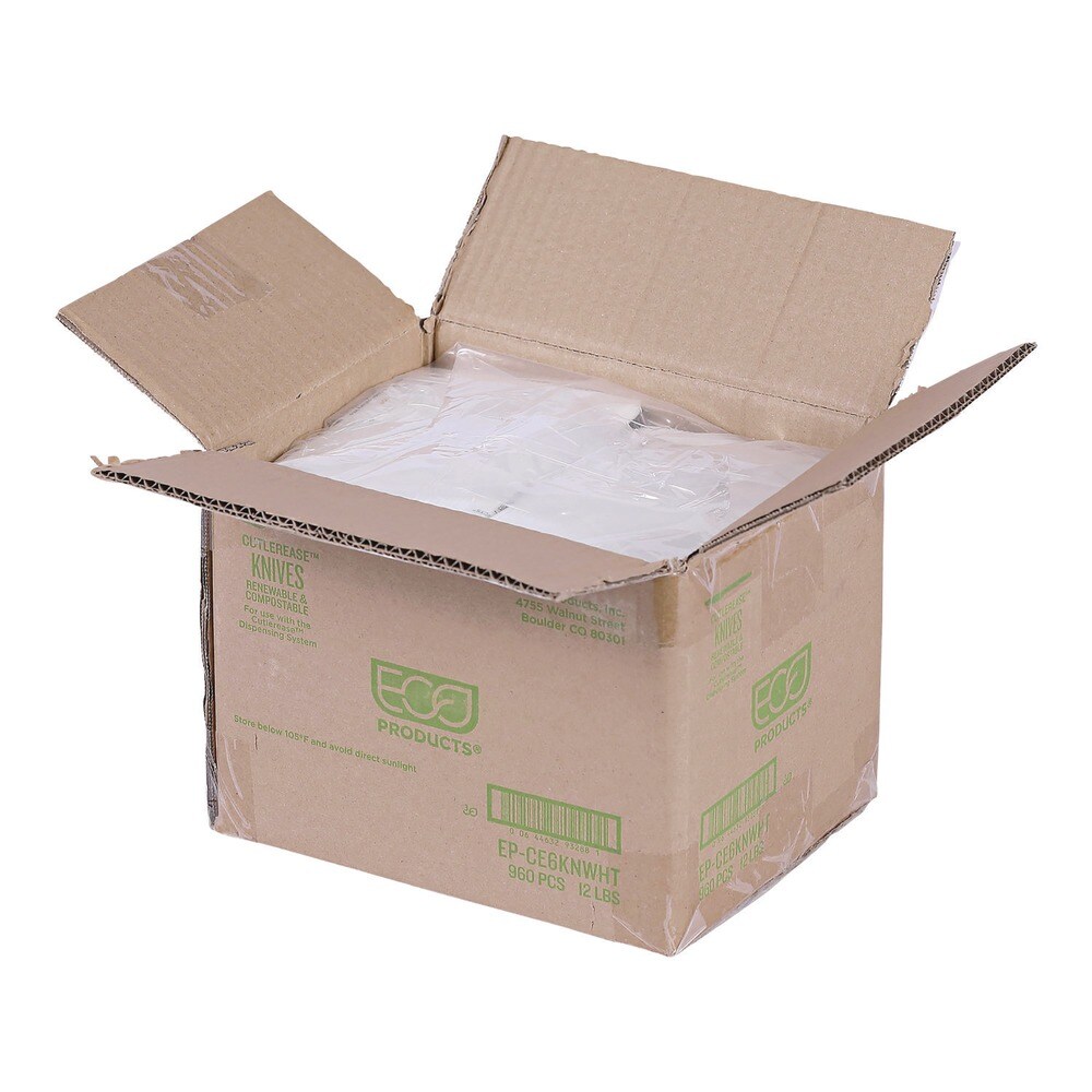 Eco-Products 6 in. Cutlery Knife for Cutlerease Dispensing System - White (960/Carton)