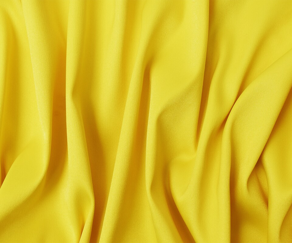 Yellow Poly Spandex Stretch Solid Stretch Lamour Woven Fabric By the Yard