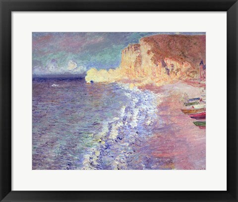 Framed Art Morning at Etretat, 1883 by Claude Monet Wall Decor 18x24 Artwork