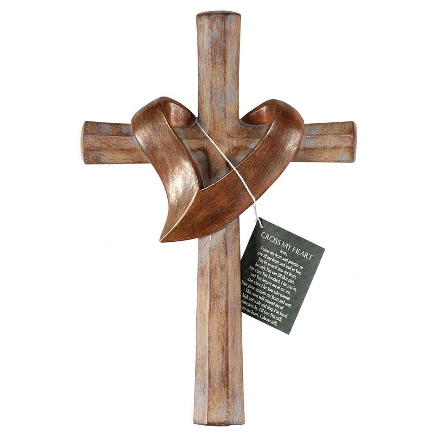 Edge collection - 11" - Brown - Jesus Wall Cross Decoration - 1 Piece