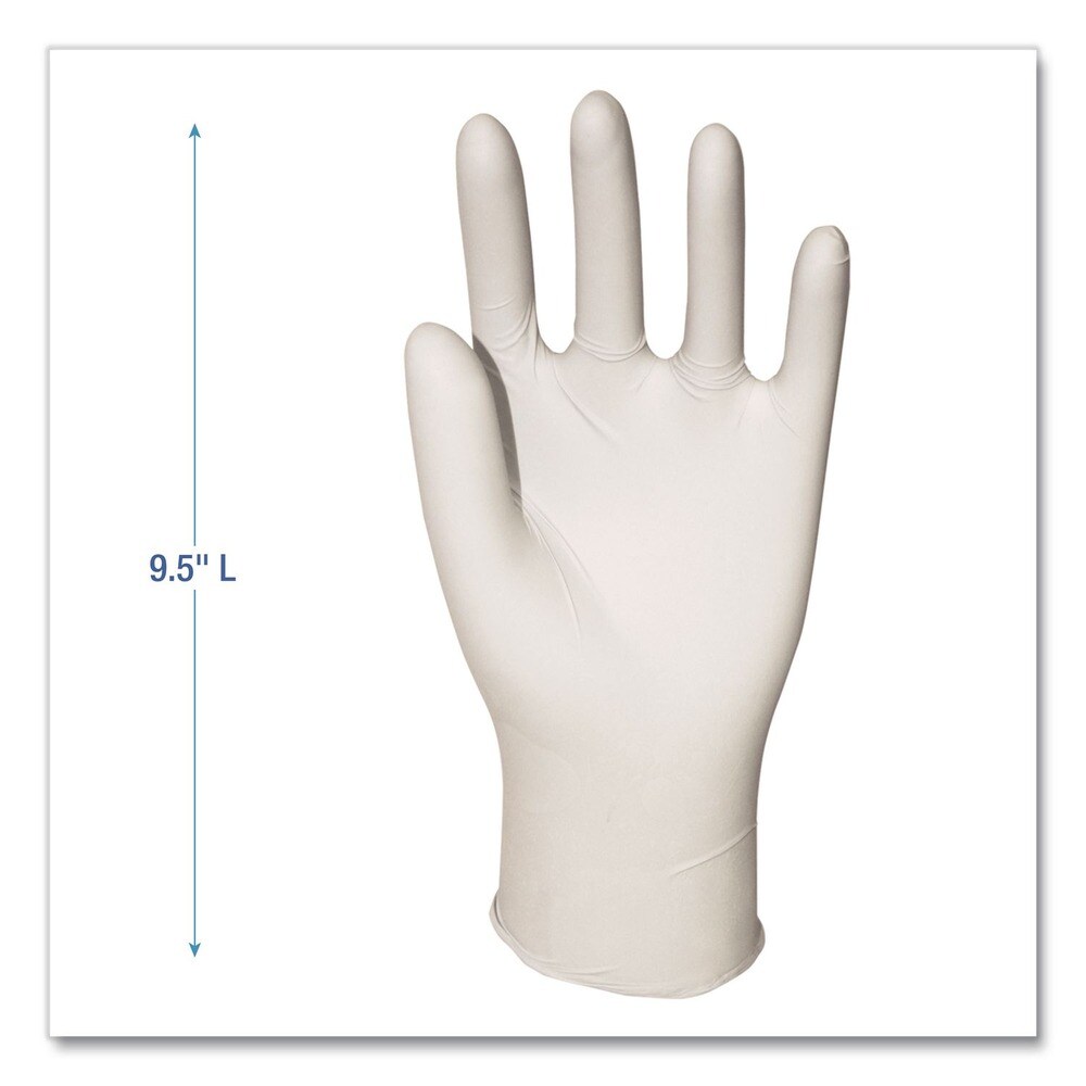 Boardwalk 4 mil 9.5 in. Long Powder-Free Synthetic Vinyl Gloves - Large, Beige (100/Box)