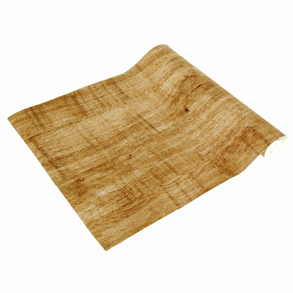 Self-Adhesive Wood Grain Wallpaper Roll 45 Sq Ft Washable Home Decor