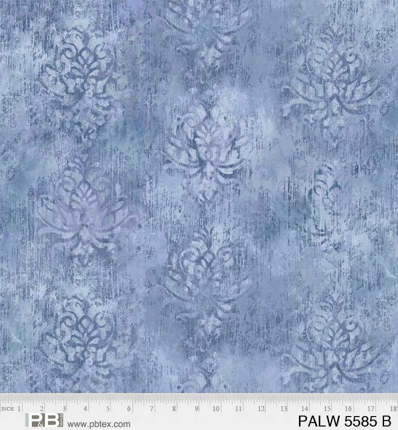 Fabric P & B Textiles Icy Blue Palazzo 108" Wide Back by the Quarter Yard 5585-B