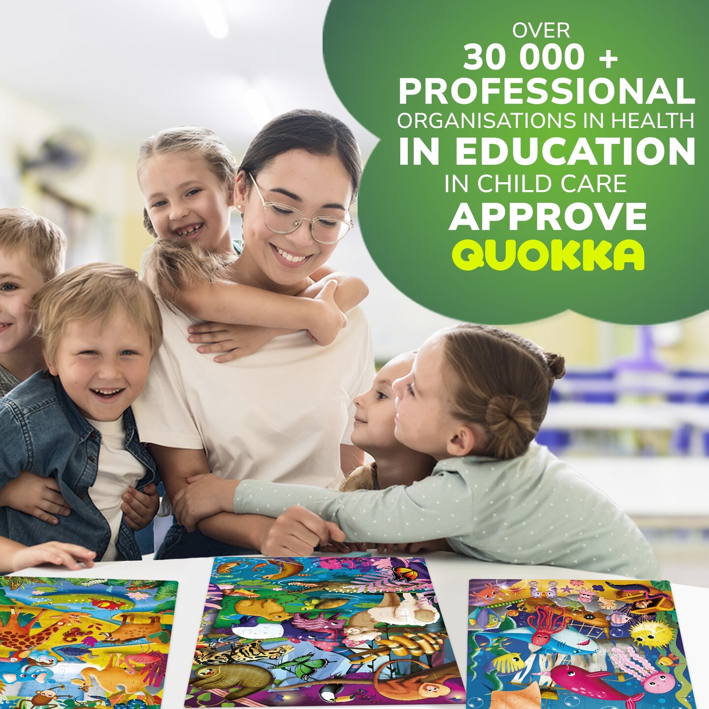 48 Pcs Jigsaw Puzzles for Kids | Insects, African & Ocean Animals