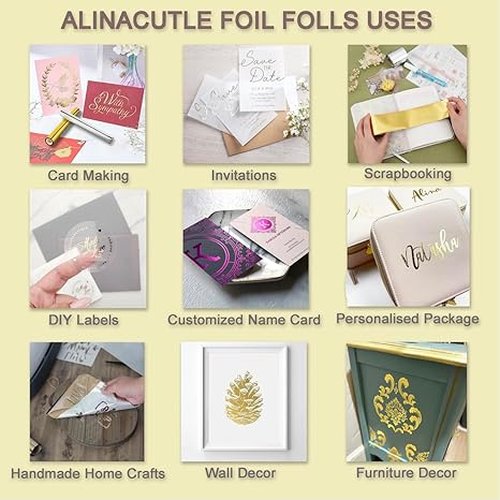 Edge Collections -20" x 8"-Red-Metallic Transfer Foil Sheet for Scrapbooking and DIY Crafts-1 pcs