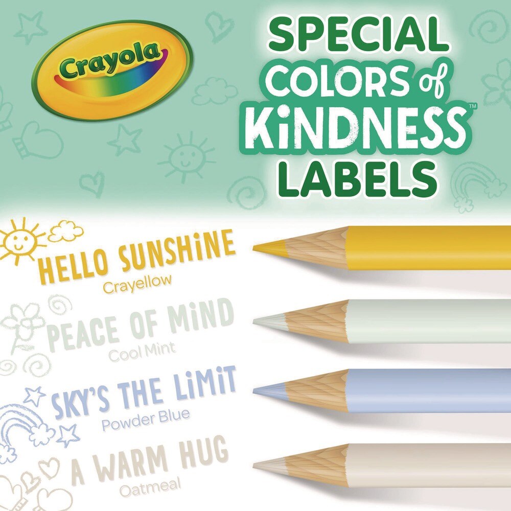 Crayola Colors of Kindness Colored Pencils - Assorted Lead and Barrel Colors (12/Box)