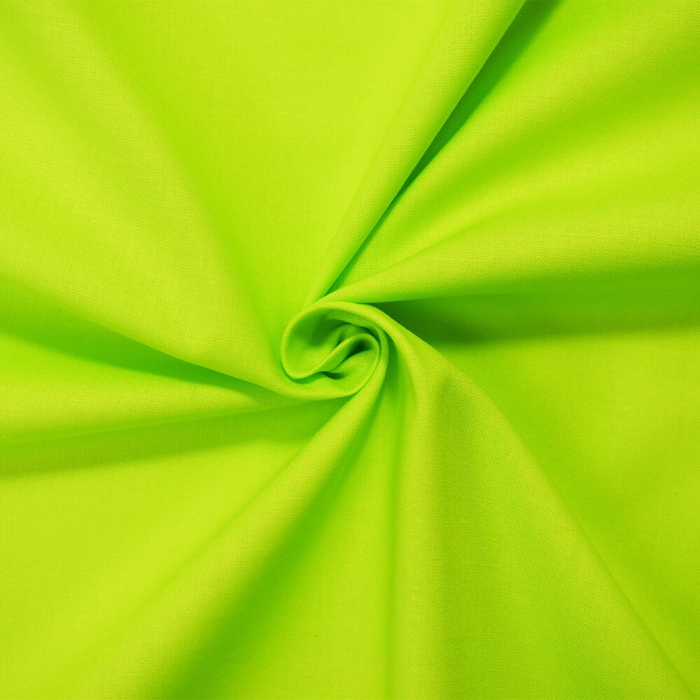 Neon Green Cotton Solid Quality Quilting Woven Fabric By the Yard