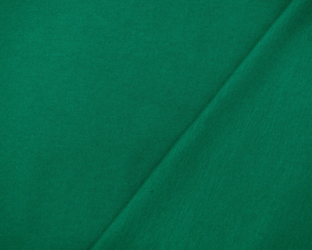 Emerald Green Cotton Stretch Spandex Solid Jersey Knit Fabric By the Yard