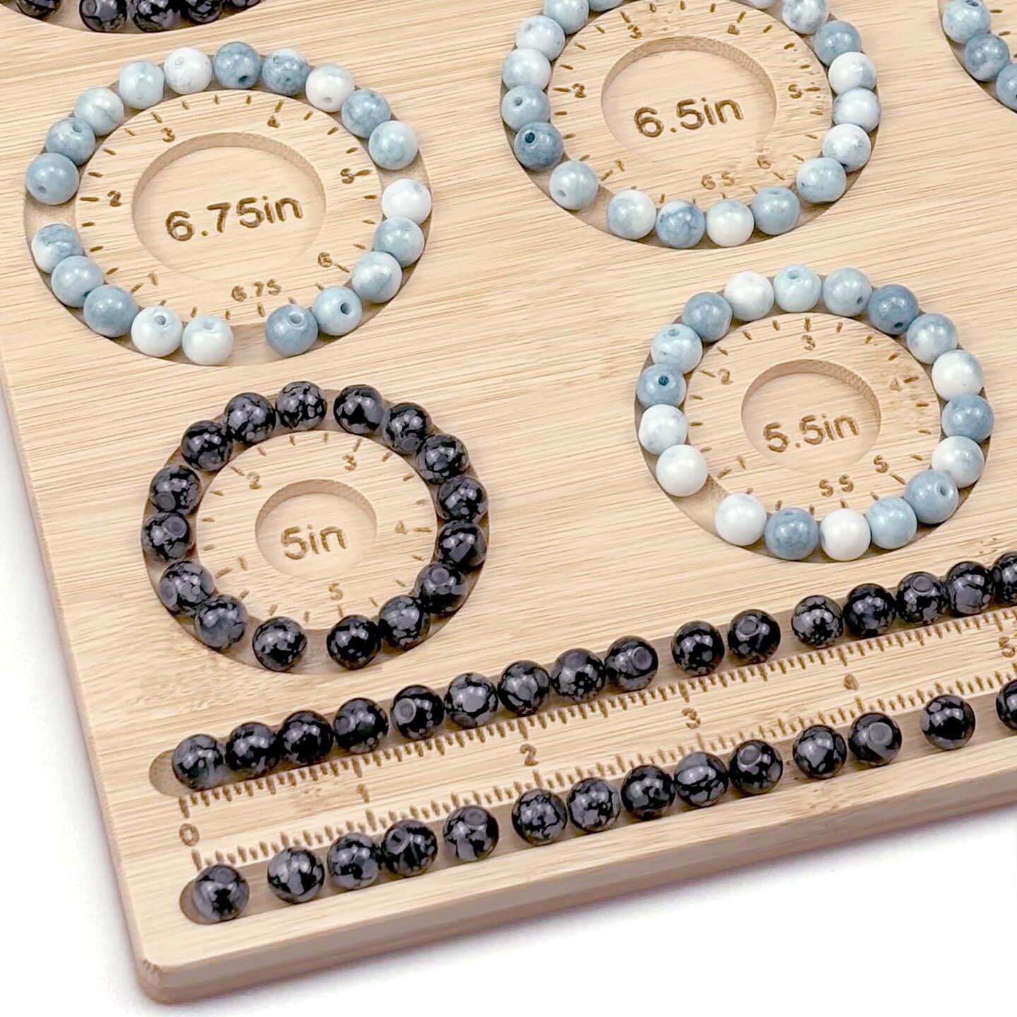 Bead Boards for Jewelry Making, Bamboo Beading Board for Jewelry Bracelet Making, Bracelet Bead Board, Bracelet Bead Board for Bracelet, Jewelry Making Supplies,Bead Tray 5" to 8"
