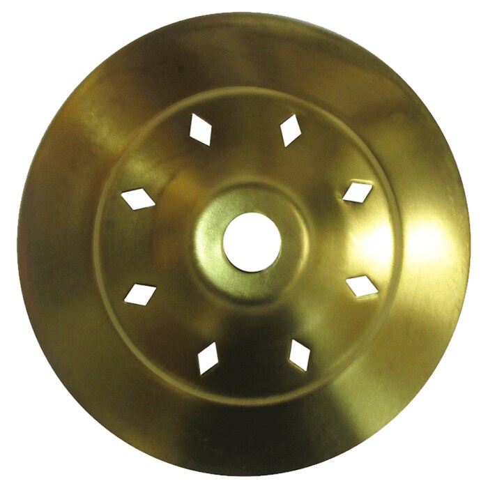 4" RD. Vented Solid Brass Vase Cap for Lamp Fixtures & Other Crafts