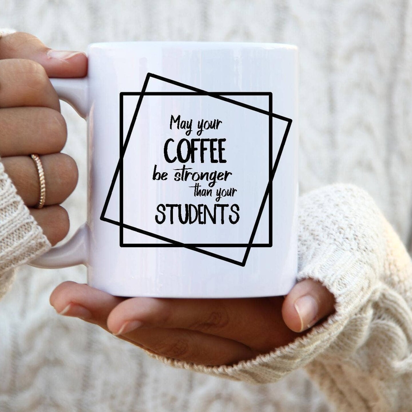 Edge Collections - White - Teacher's Motivational Coffee Mug - 1 Piece