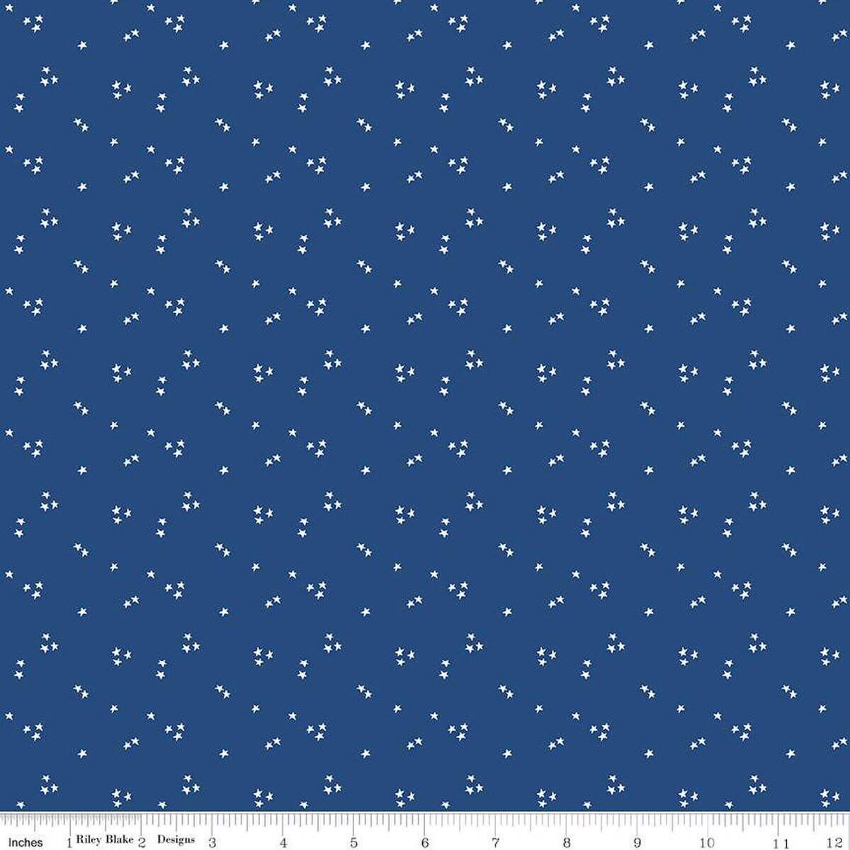 Fabric Riley Blake Hero Blue Shining Star by the Quarter Yard C15466-HEROBLUE