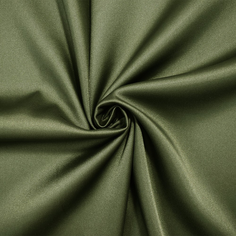 Deep Green Poly Stretch Spandex Lamour Solid Satin Woven Fabric By the Yard