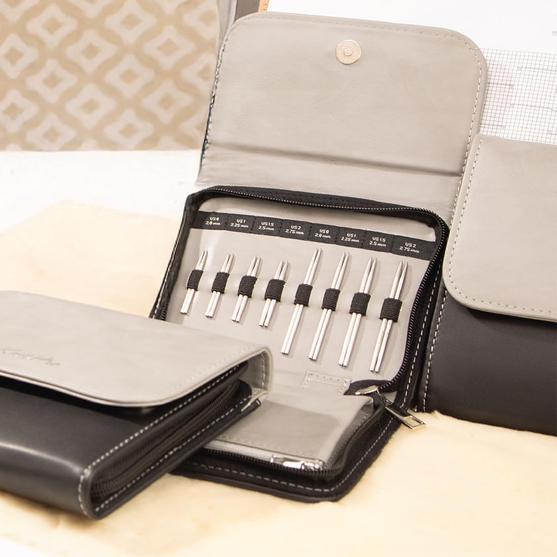 KnitPro Stelo Petite Mini Interchangeable Knitting Needle Set 2" (5cm) & 3" (7.5cm)