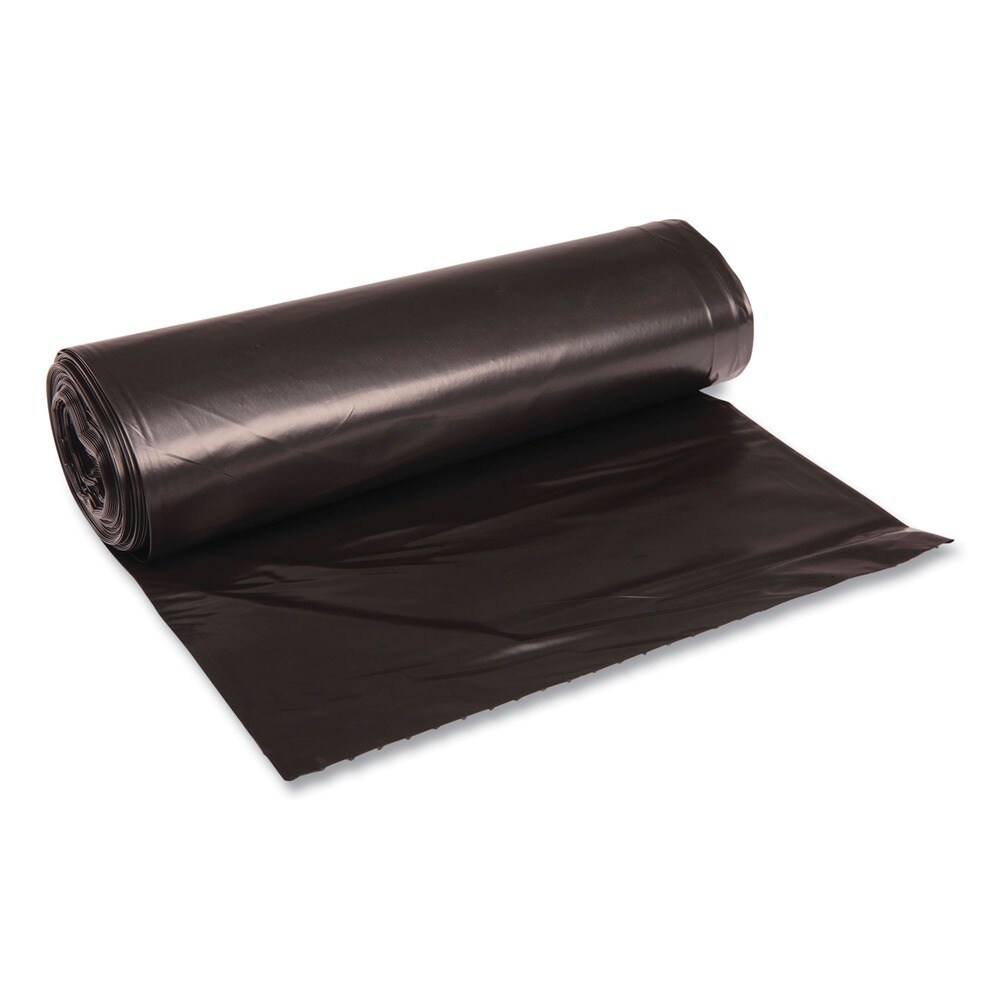 Boardwalk 38 in. x 58 in. 60 gal. 1.2 mil Recycled Low-Density Polyethylene Can Liners - Black (100/Carton)