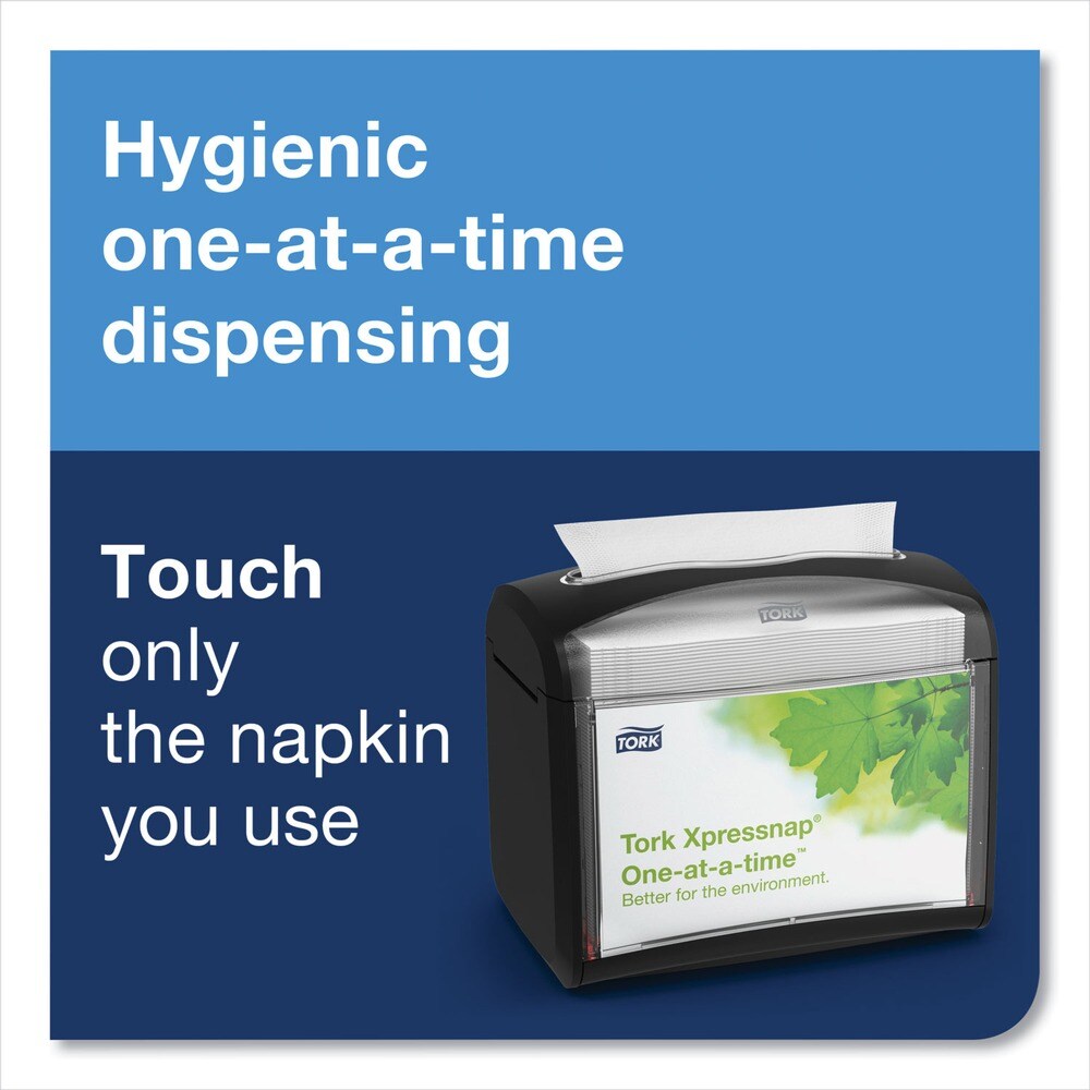 Tork 7.9 x 5.6 x 7.9 Xpressnap Tabletop Napkin Dispenser - Black