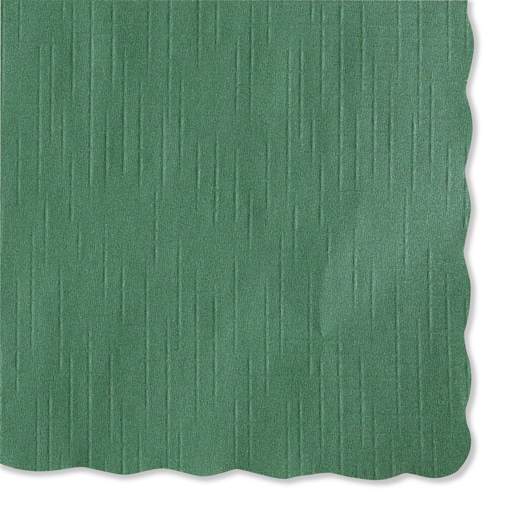 Hoffmaster 9-1/2 in. x 13.50 in. Solid Color Scalloped Edge Placemats - Hunter Green (1000/Carton)