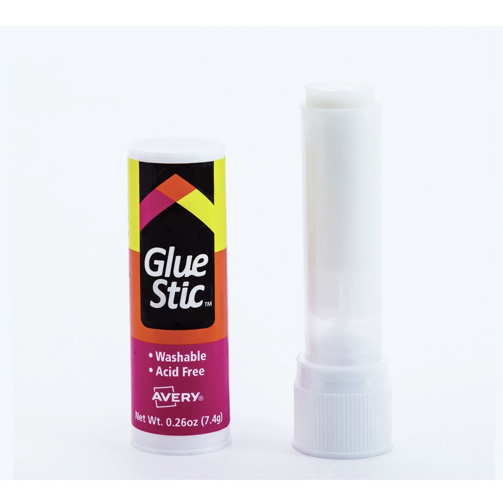 Avery 0.26 oz Applies White and Dries Clear Permanent Glue Stic Value Pack (18/Pack)
