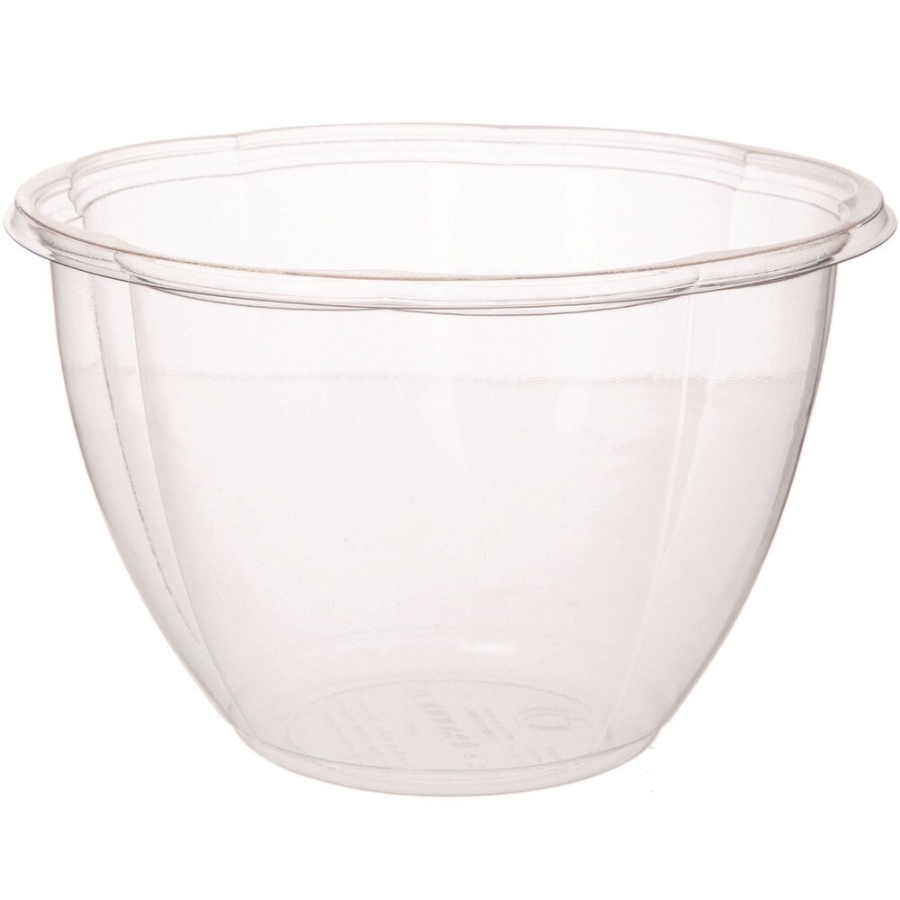 Eco-Products 48 oz. 6.69 in. Diameter x 4.38 in. Height Plastic Salad Bowls - Clear (300/Carton)