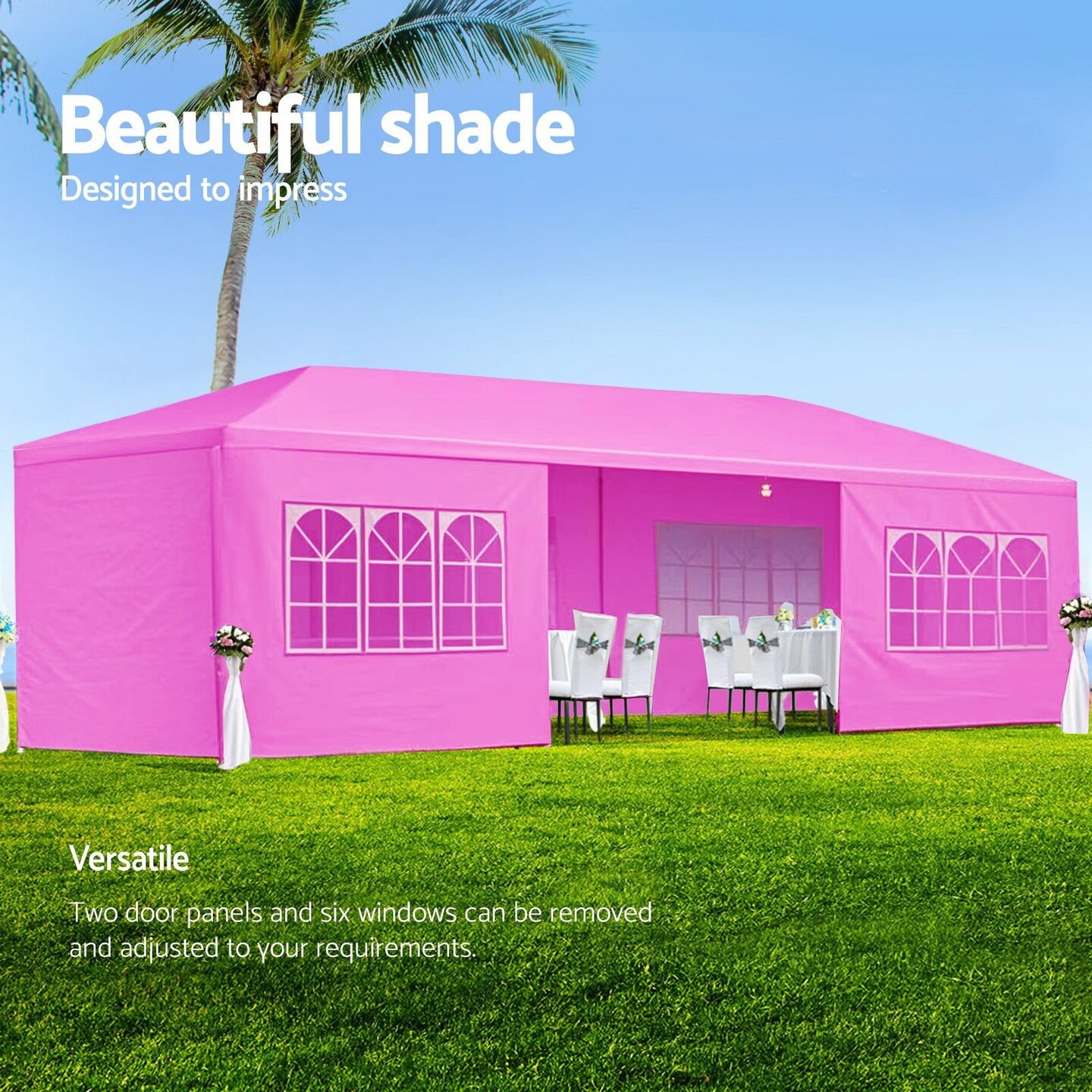 Edge Collections - 10' X 8.5' - Pink - Versatile Outdoor Party