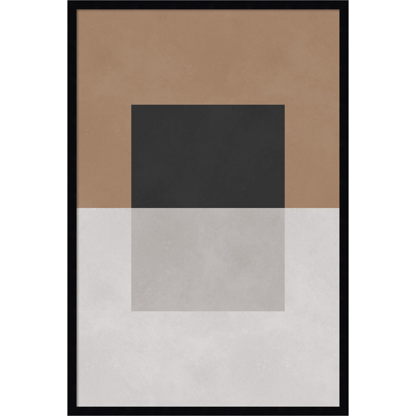 Amanti Art Framed Fabric Pinboard Black and Brown Blocks Printed Bulletin Board for Use as a Vision Board or Wall Organization