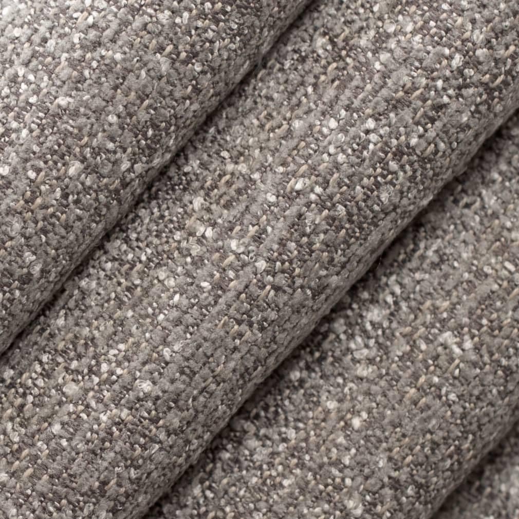 Grey Performance Pet Friendly Textured Tweed Upholstery Fabric by The Yard - SKU: Erica Granite
