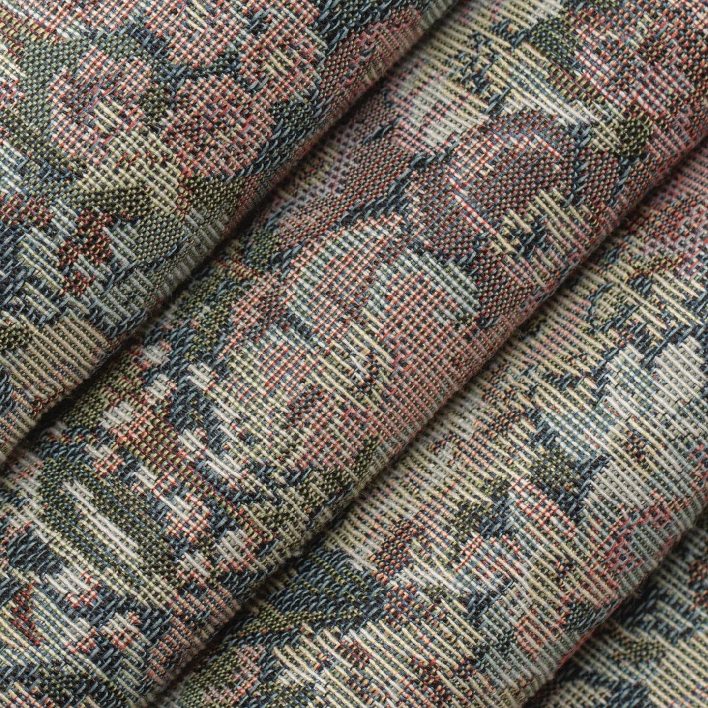 Blue Performance Grade Tapestry Woven Pattern Upholstery Fabric by The Yard - SKU: Petunia Cobalt