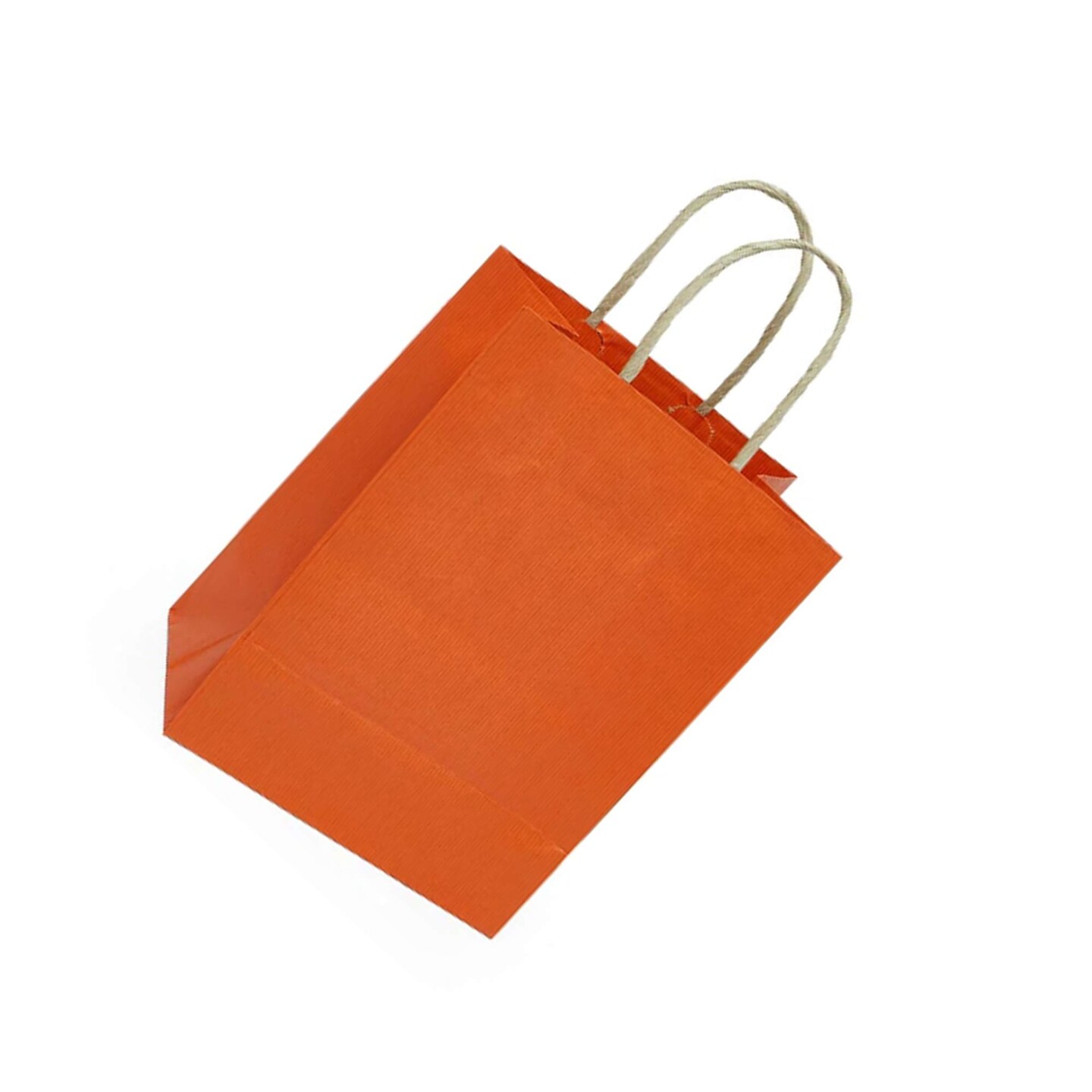 150 Pcs Stylish & Eco-Friendly Shadow Stripe Kraft Bags 16" x 6" x 12"