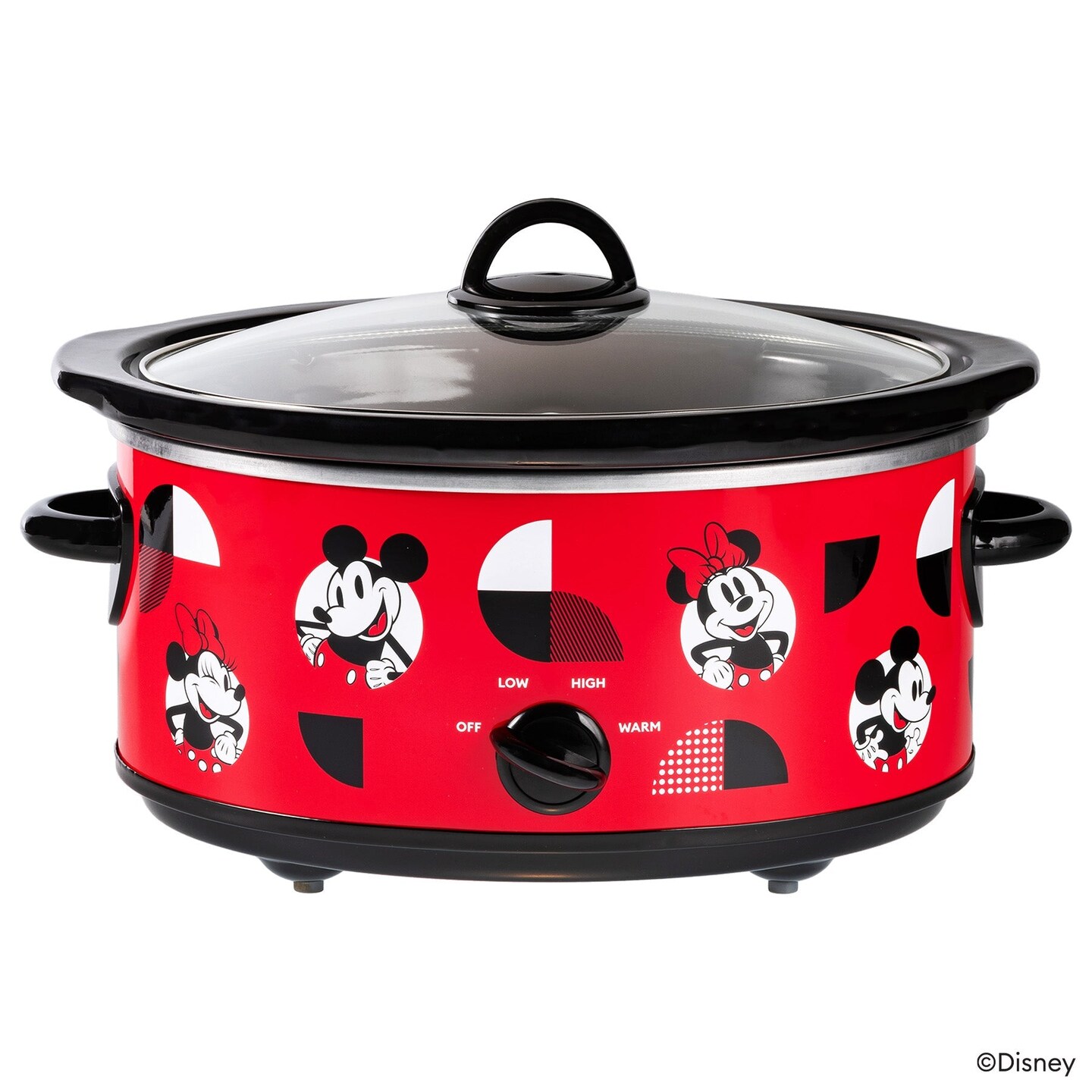 Uncanny Brands Mickey Mouse and Minnie Mouse 5-Quart Slow Cooker