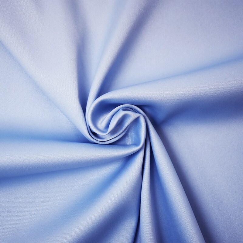 Blue Poly Spandex Stretch Solid Stretch Lamour Woven Fabric By the Yard