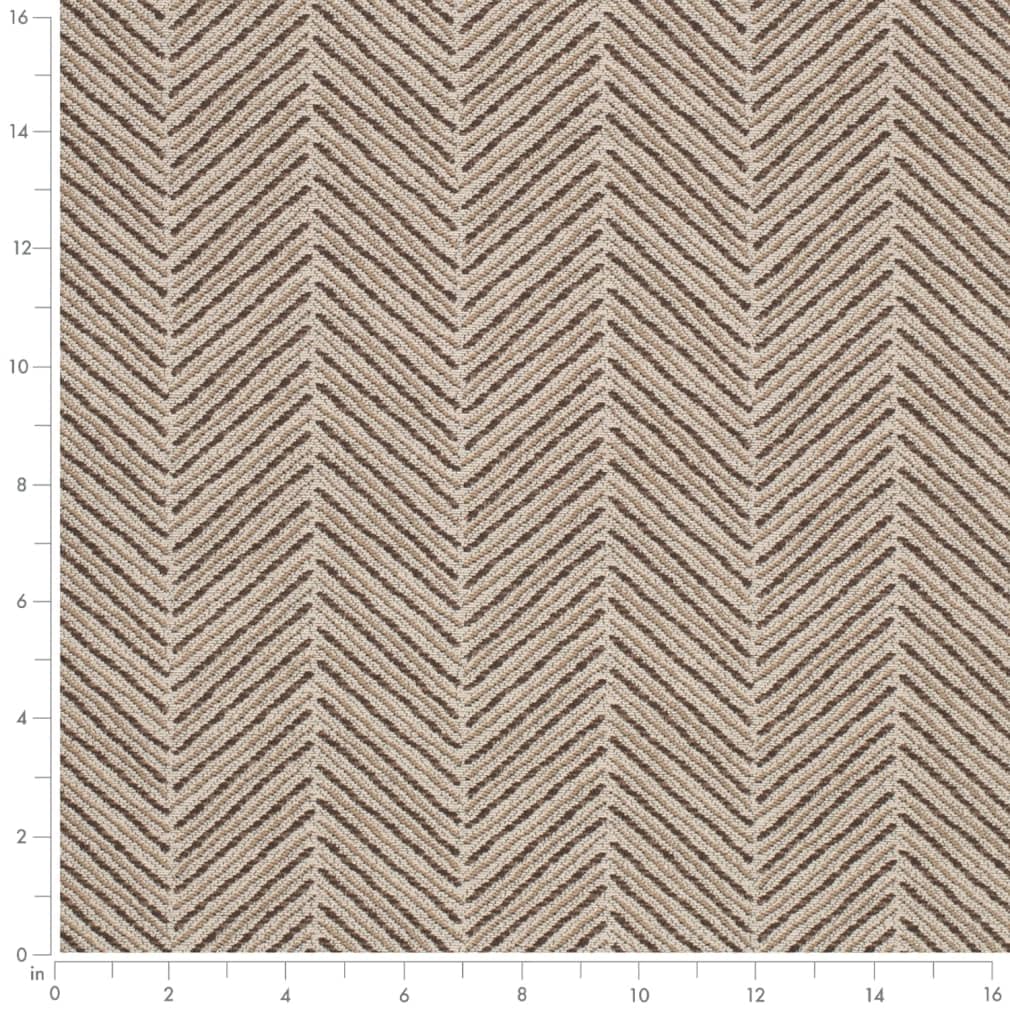 Brown Abstract Herringbone Woven Pattern Upholstery Fabric by The Yard - SKU: Logan Mocha