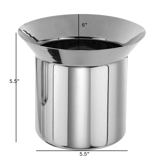 Flair Stainless Steel Utensil Holder (2 Quart) – Mirror Finish Kitchen Organizer for Countertop Storage, Dishwasher Safe